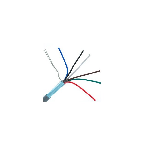 Cable Blindado de Seguridad/Alarma Swe-Tech, Gris, 18/6 18AWG 6 Conductores, Conductor Flexible, CM/Aprobado para instalación en pared, Bobina de 1000 pies