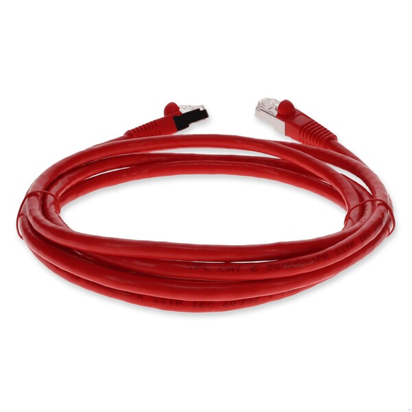 Cable adicional 1FT RJ-45 macho a RJ-45 macho blindado recto rojo CAT6 STP cobre PVC - ADD-1FCAT6S-RD