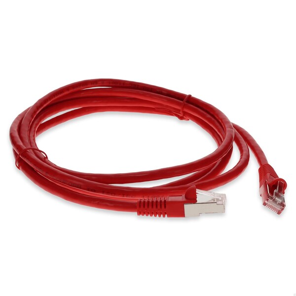 Cable adicional 1FT RJ-45 macho a RJ-45 macho blindado recto rojo CAT6 STP cobre PVC - ADD-1FCAT6S-RD