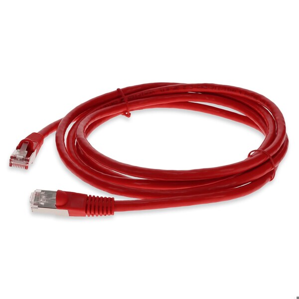 Cable adicional 1FT RJ-45 macho a RJ-45 macho blindado recto rojo CAT6 STP cobre PVC - ADD-1FCAT6S-RD