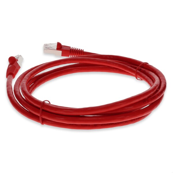Cable adicional 1FT RJ-45 macho a RJ-45 macho blindado recto rojo CAT6 STP cobre PVC - ADD-1FCAT6S-RD
