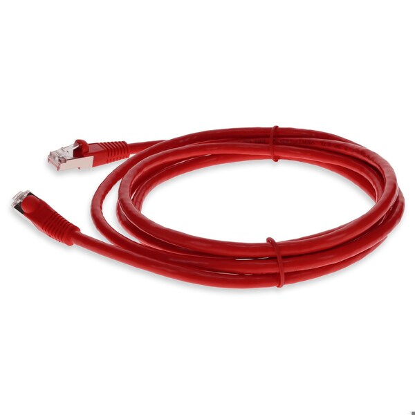 Cable adicional 1FT RJ-45 macho a RJ-45 macho blindado recto rojo CAT6 STP cobre PVC - ADD-1FCAT6S-RD