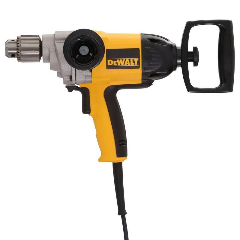 Taladro mezclador de concreto DW130V DEWALT de 9 amperes y 1/2 pulgadas con mango en forma de pala