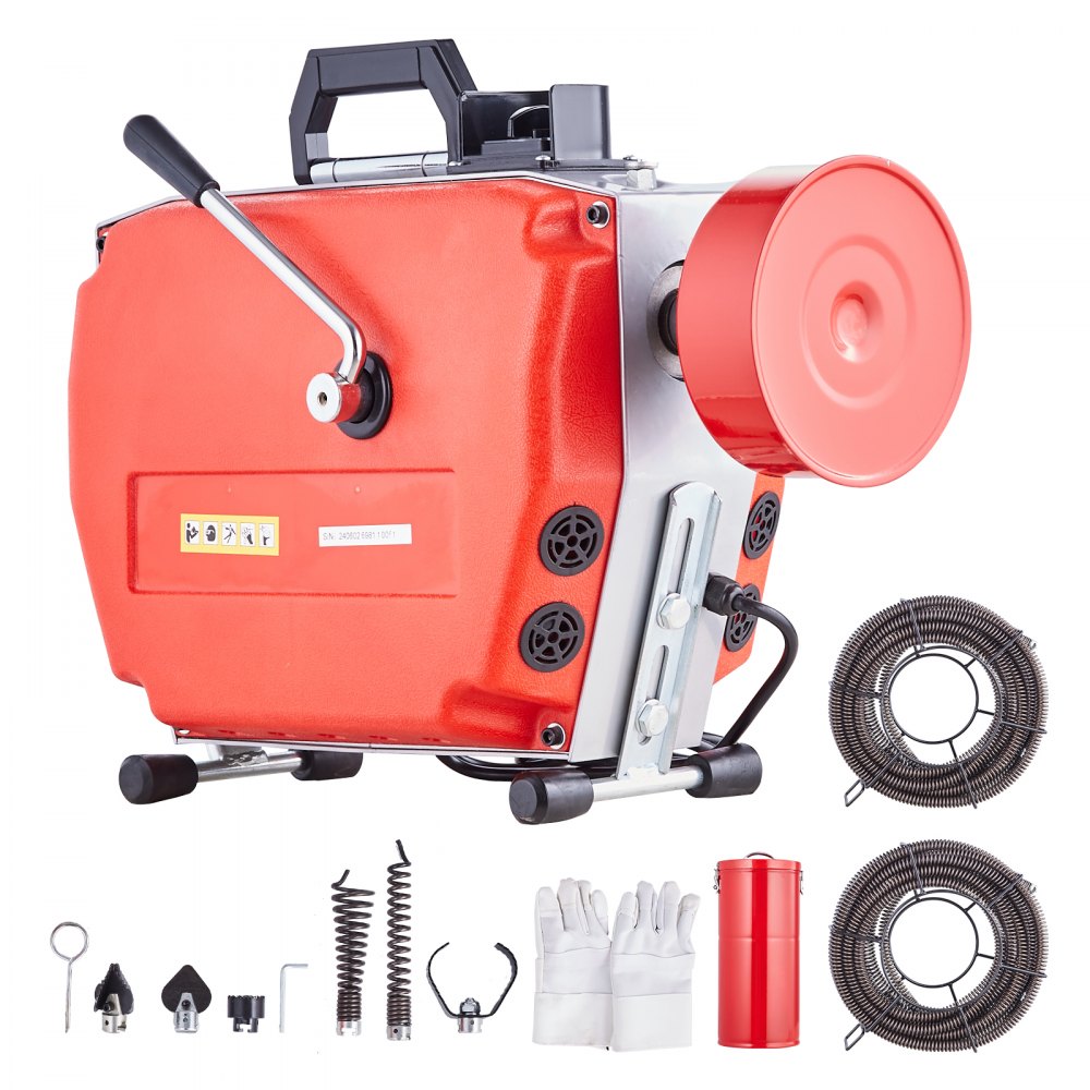 VEVOR Drain Cleaner Machine 120FT x 7/8" 420W Sewer Snake Auger Manual Feed - XSGDSTJ420W5G5H34V1