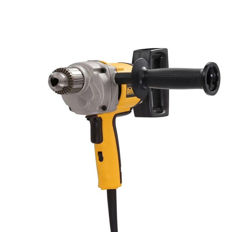 Taladro mezclador de concreto DW130V DEWALT de 9 amperes y 1/2 pulgadas con mango en forma de pala