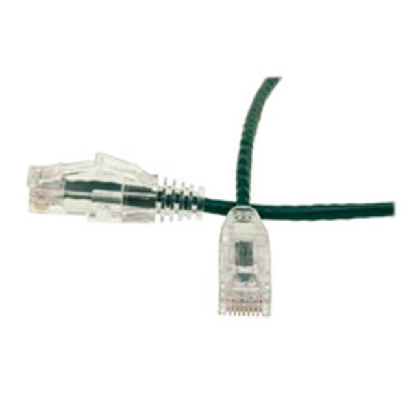 Cable Ethernet delgado Cat6 de 7 ft, CableWholesale - Bota sin enganches, Verde
