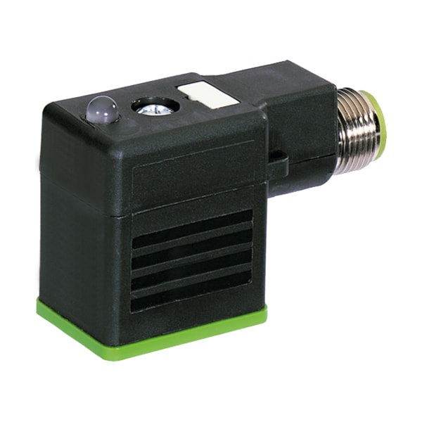 Conector macho M12 en la parte trasera del enchufe de válvula MSUD, tipo B, 10 mm