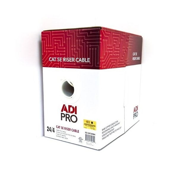 Cable de Red Cat5e 24/4 Cobre Puro 1M Blanco UL/ETL