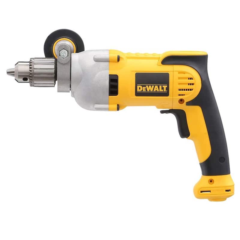 DEWALT Taladro con empuñadura tipo pistola de 10 amperes y 1/2 pulg. (13 mm) de velocidad variable y reversa - DWD210G.