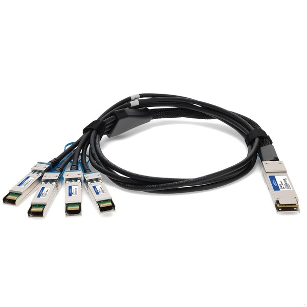 Módulo adicional DELL 470-ABQF compatible y conforme con TAA para conexión directa 100GBASE-CU QSFP28 a 4XSFP28 - 470-ABQF-AO
