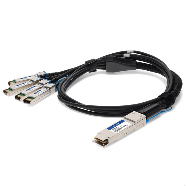 Módulo adicional DELL 470-ABQF compatible y conforme con TAA para conexión directa 100GBASE-CU QSFP28 a 4XSFP28 - 470-ABQF-AO