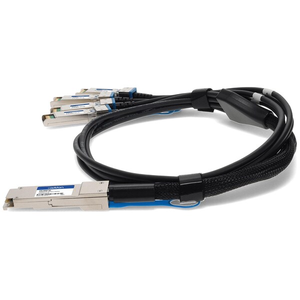 Módulo adicional DELL 470-ABQF compatible y conforme con TAA para conexión directa 100GBASE-CU QSFP28 a 4XSFP28 - 470-ABQF-AO