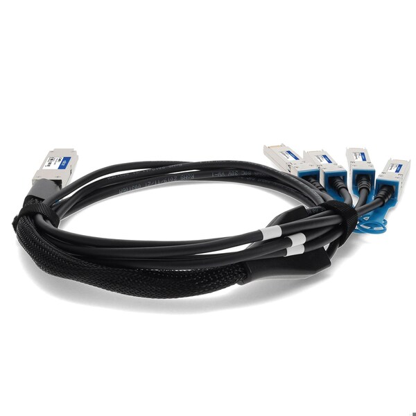 Módulo adicional DELL 470-ABQF compatible y conforme con TAA para conexión directa 100GBASE-CU QSFP28 a 4XSFP28 - 470-ABQF-AO