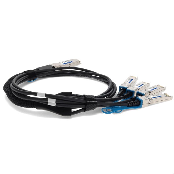 Módulo adicional DELL 470-ABQF compatible y conforme con TAA para conexión directa 100GBASE-CU QSFP28 a 4XSFP28 - 470-ABQF-AO