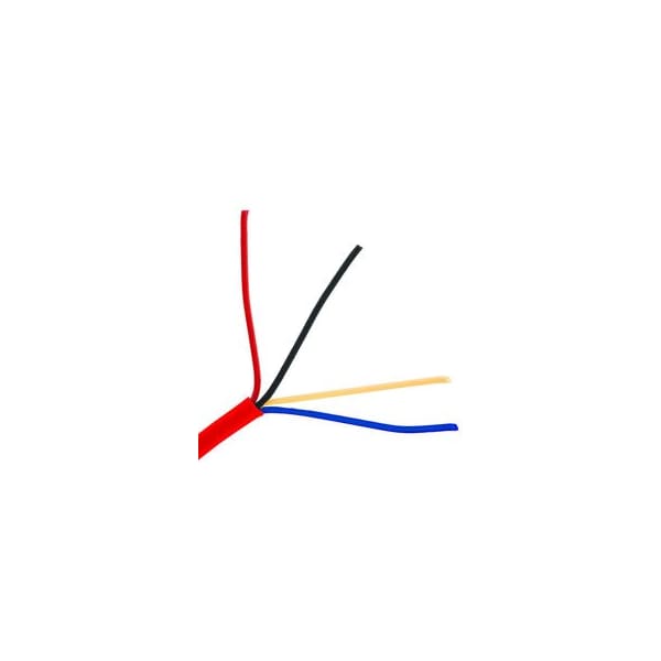 Cable de Alarma de Incendios / Seguridad Swe-Tech 3C, Rojo, 18/4 18 AWG 4 Conductores, Sólido, FPLR, Carrete de 1000 pies - FWT10F5-04712NH