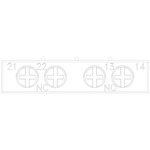 Bloque de contactos transversales para 3RV2 de Siemens, 1NC/NO - 3RV29011E