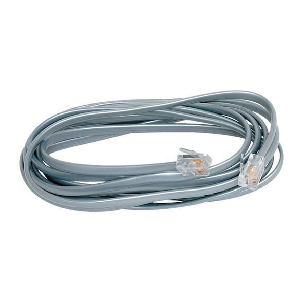 Cable Modular plateado Quest Technology International, RJ11, Cruzado - 25 pies - NCO-4125