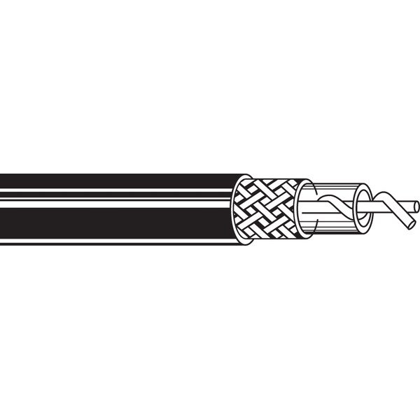 Cable de múltiples conductores Belden, RG, 22 AWG, 1 C, Negro, PVC, Sólido, 750V, Interior/Exterior, 1000 pies - B8254