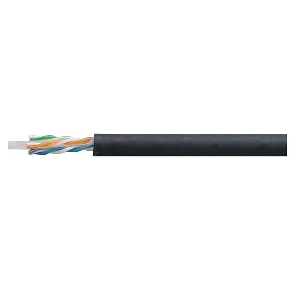 Cable de múltiples conductores Mohawk, calibre 23 AWG, 16 C, negro, poliolefina, sólido, interior/exterior, 1000 pies - CM-00423MWK-C6IO-02