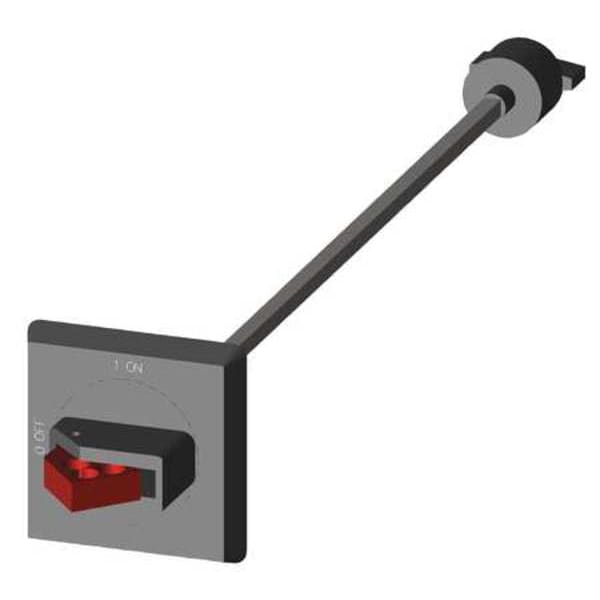 Desconexión giratoria montada en la puerta de Siemens, 330mm, Negro - 3RV29260K