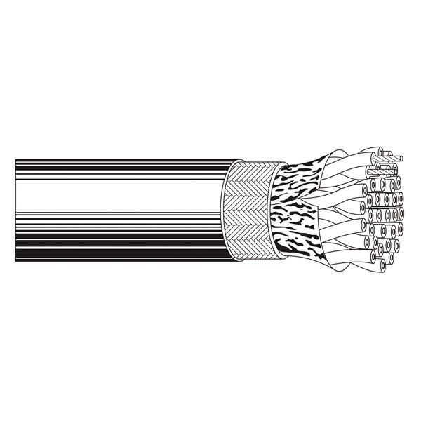 Cable de múltiples conductores Belden, TNC, 22 AWG, 36 C, Gris, PVC, Trenzado, 300V AC, para interiores, 1000 pies - B8318