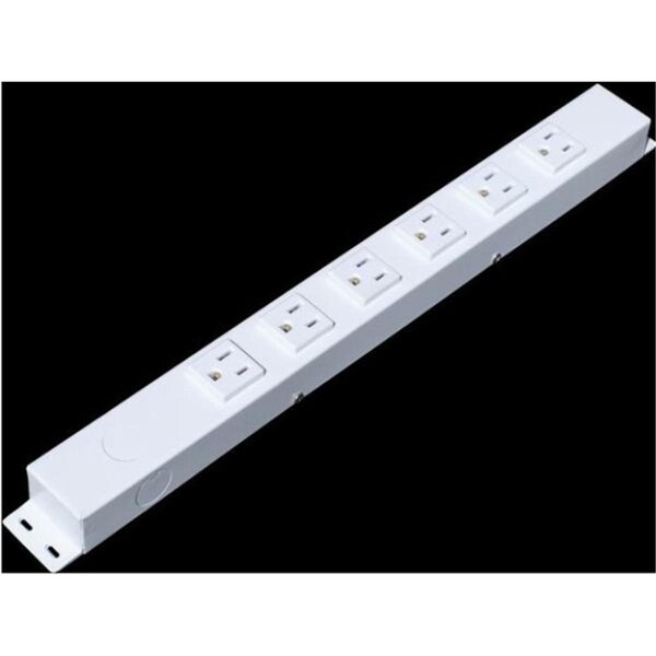 Regleta de energía cableada X1 de 16 pulgadas con 6 salidas - H01606VW1