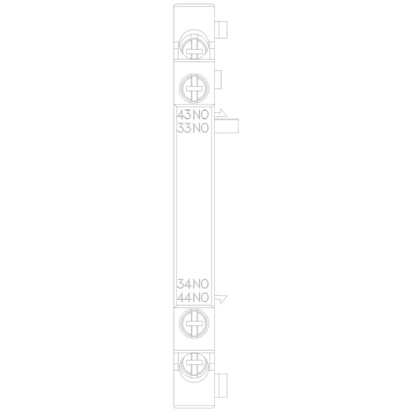 Bloque de Contacto Lateral Para 3RV2, 2NA - 3RV29011B de Siemens