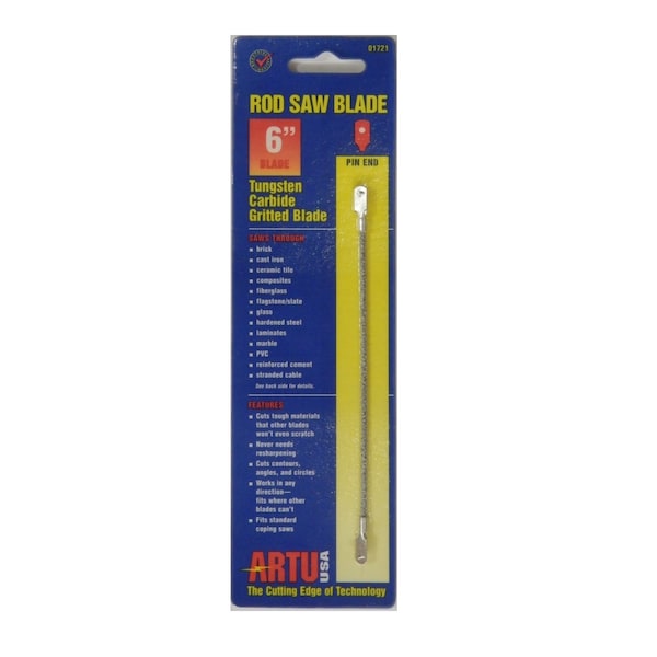 Artu Tungsten Carbide Grit Rod Saw Blade, 6" - 01721