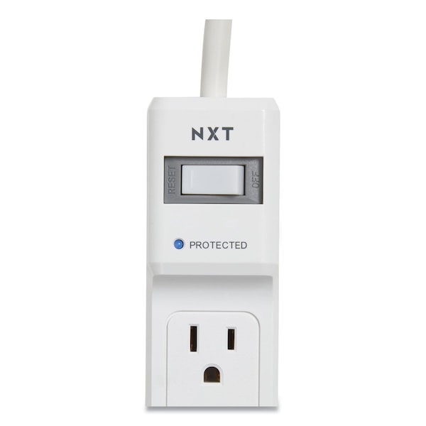 Protector de Sobretensión Nxt Technologies, 6 Tomas de Corriente, Cable de 2.5 pies, 500 J, Blanco, Paquete de 2 - NX54311