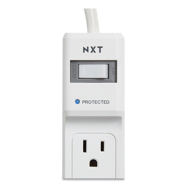 Protector de sobretensiones Nxt Technologies, 6 tomas de corriente AC, cable de 4 pies, 600 J, blanco - NX54312