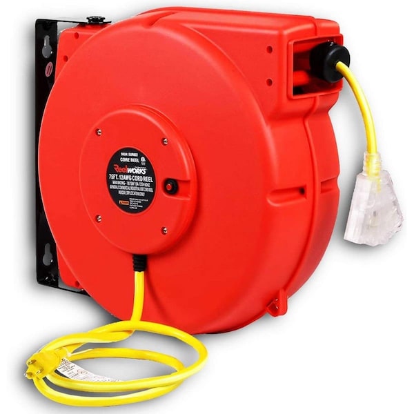 Carrete retráctil de cable de extensión de 80 pies Reelworks - RE564742