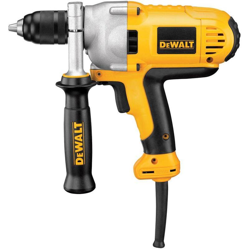 DEWALT Taladro con mango medio de velocidad variable y reversa de 1/2 pulg. (13 mm) con portabrocas sin llave - DWD215G