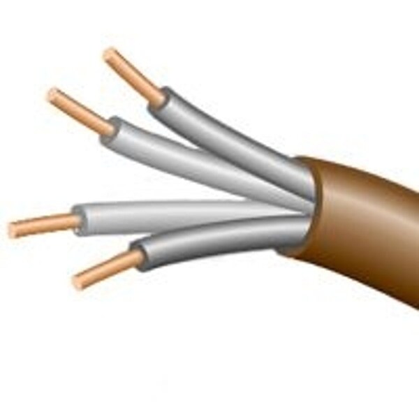 Southwire CCI 553046607 Thermostat Cable, 250 ft L, 18 AWG, Brown Sheath - 553046607