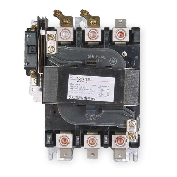 Contactador magnético no reversible de 120VAC GE 3 polos 90A NEMA 3 - CR305E002