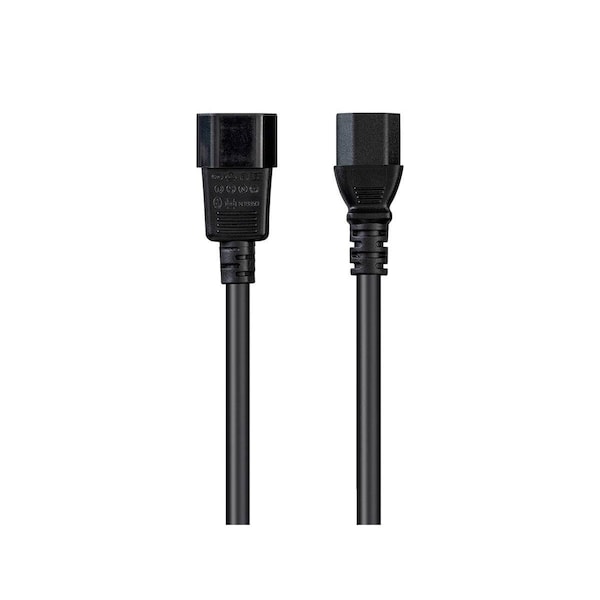 Cable de extensión resistente Monoprice - IEC 60320 C14 a IEC 60320 C13_ 14AWG_ 15A - 35057