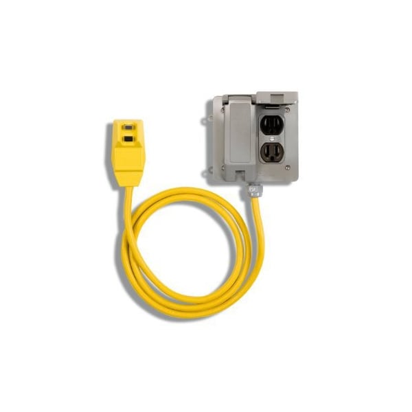 Cable Southwire, GFCI 12/3 de 6 pies con Caja Cuádruple en Ángulo Recto - 14880003-3