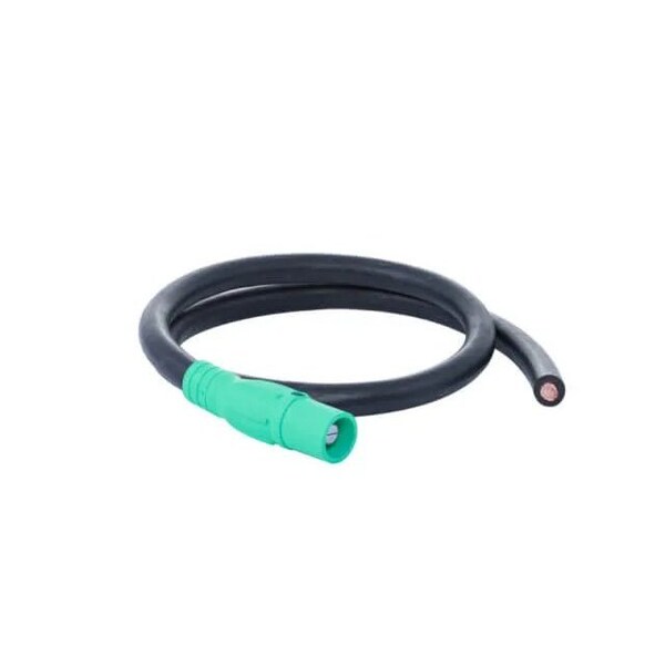 Cable de Extensión Tipo W 400A 4/0 AWG Serie 16 Macho Camlock a Puntas 3 ft, Verde