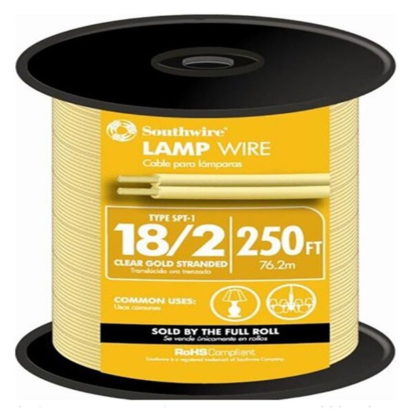 Southwire 18/2 SPT-1 300 V 250 ft. L Lamp Cord - 49911102