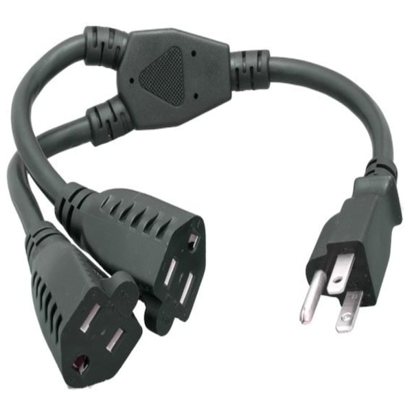 Cable divisor de corriente de 14 pulgadas Sanoxy 14 AWG 2 NEMA 5-15R a 1 NEMA 5-15P - SNX-CBL-LDR-PW114-1414