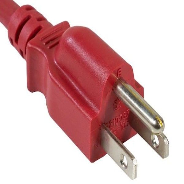 Sanoxy 4 PACK 4ft 18 AWG Cable de Alimentación Universal IEC320 C13 a NEMA 5-15P, Rojo