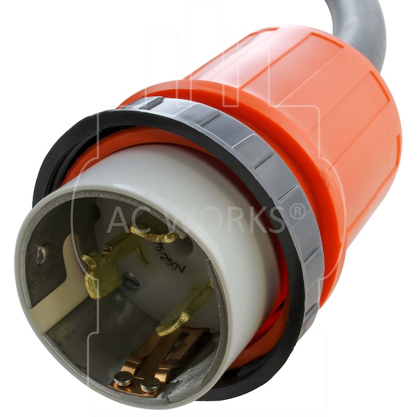 Cable de corriente de goma para barco marino de 25 pies 6/4 SOOW NEMA SS2-50 50A 125/250V - MSS2PR-025