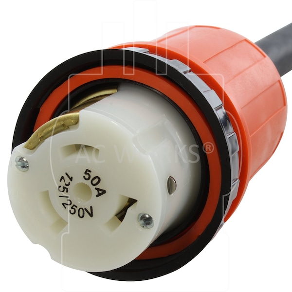 Cable de corriente de goma para barco marino de 25 pies 6/4 SOOW NEMA SS2-50 50A 125/250V - MSS2PR-025