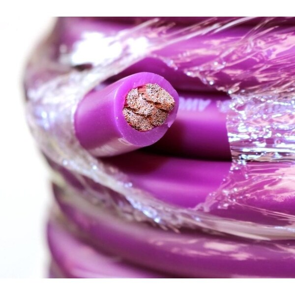 Cable de alimentación grueso calibre cero de 72 pies para uso de corriente pesada en color PURPLE - TBH072PURPLEMIX