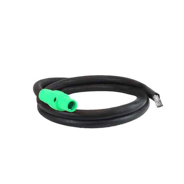 Cable de extensión Power Assemblies Tipo W 400A 4/0 AWG Serie 16 Hembra Camlock a Estañado 10 ft, Verde