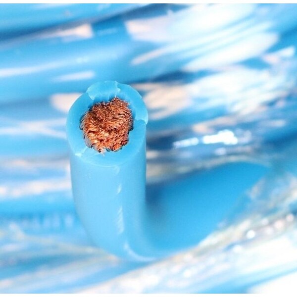 Cable de alimentación de cobre Deejay Led 2 GAUGE de 72 FT para amplificadores de audio vehicular AZUL - TBH272BLUECOPPER