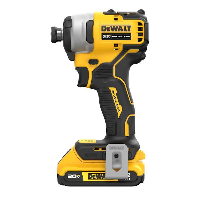 DEWALT ATOMIC 20V Máximo Kit de Impacto Inalámbrico Compacto sin Escobillas de Litio-Ion de 1/4 in. con Batería de 2.0Ah, Cargador y Bolsa - DCF809D1