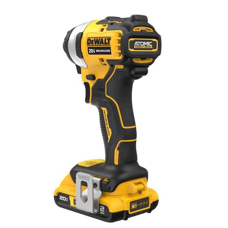 DEWALT ATOMIC 20V Máximo Kit de Impacto Inalámbrico Compacto sin Escobillas de Litio-Ion de 1/4 in. con Batería de 2.0Ah, Cargador y Bolsa - DCF809D1