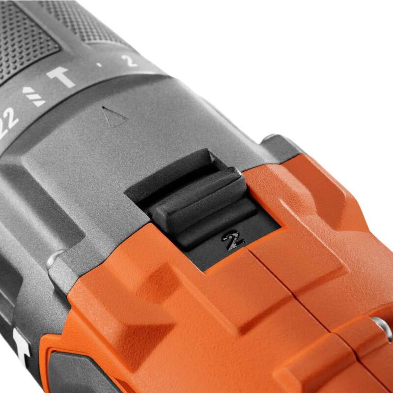 Kit de Taladro/Atornillador Martillo sin Escobillas Inalámbrico RIDGID 18V de 1/2 pulg. con Batería de Salida Máxima de 4.0 Ah, Cargador de 18V y Bolsa de Herramientas - R86115K