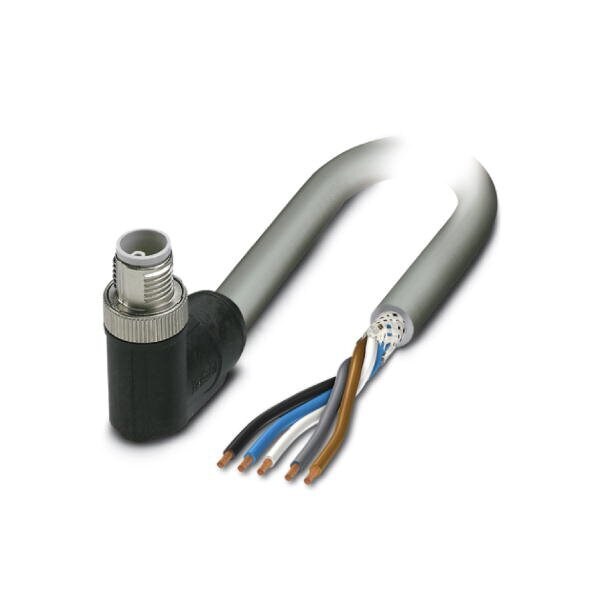 Conector M12 macho de 5 pines con cable de alimentación de 3 metros Phoenix Contact - 1414857