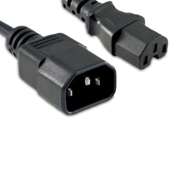 Cable de extensión de energía negro Enet Enet C14 a C15 de 3 pies, 14 AWG 15A Nema